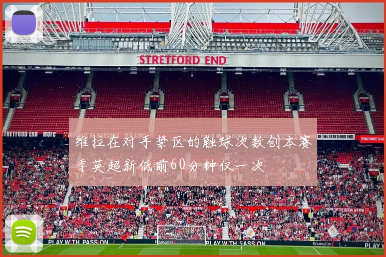 维拉在对手禁区的触球次数创本赛季英超新低前60分钟仅一次